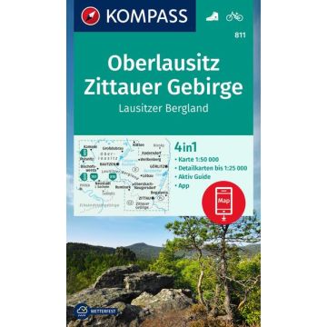 Wanderkarte Kompass 811 Oberlausitz Zittauer Gebirge 1:50 000