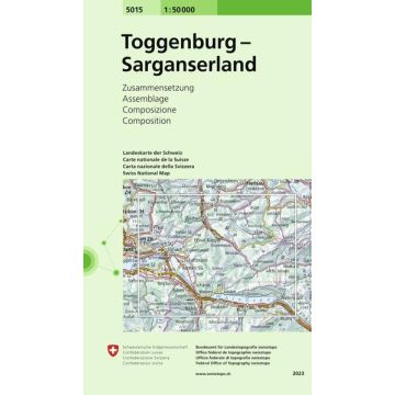 5015 Toggenburg - Sarganserland 1:50 000 / Swisstopo