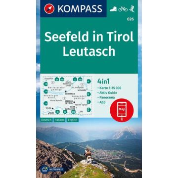 Wanderkarte Kompass 026 Seefeld in Tirol Leutasch