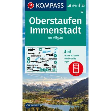 Wanderkarte Kompass 02 Oberstaufen Immenstadt