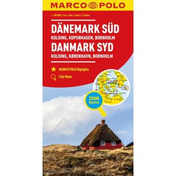 Carte routière Danemark Sud 1:200 000 / Marco Polo
