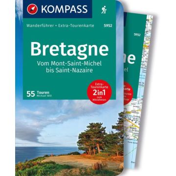 Wanderführer Bretagne mit Wanderkarte / Kompass
