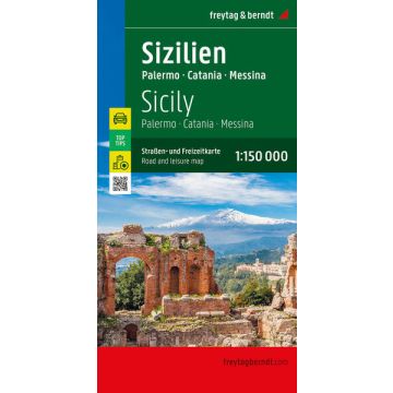 Carte routière Sicile 1:150 000 / Freytag & Berndt