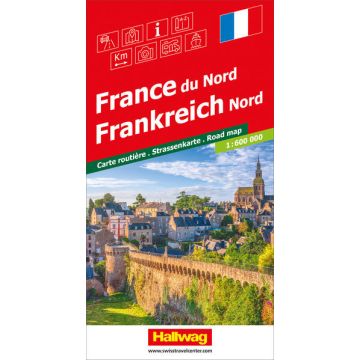 Strassenkarte Frankreich Nord 1:600 000 / Hallwag