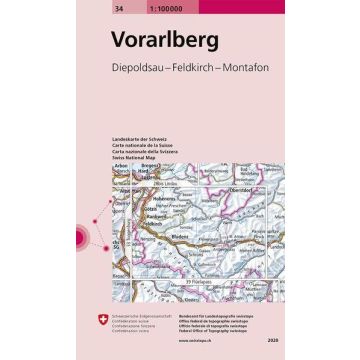 34 Vorarlberg 1:100 000 / Swisstopo