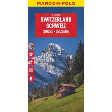 Carte routière Suisse 1:275 000 / Marco Polo