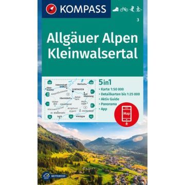 Wanderkarte Kompass 3 Allgäuer Alpen