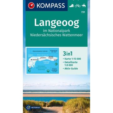Wanderkarte Kompass 731 Langeoog 1:15 000