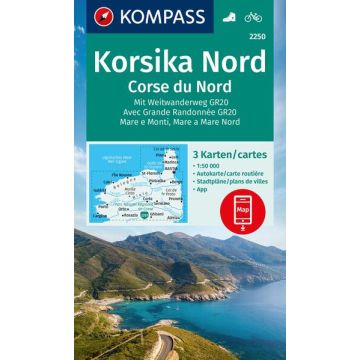 Wanderkarte Kompass 2250 Korsika Nord 1:50 000