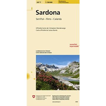 247 T Sardona Wanderkarte 1:50 000 