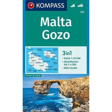 Wanderkarte Kompass 235 Malta 1:25 000