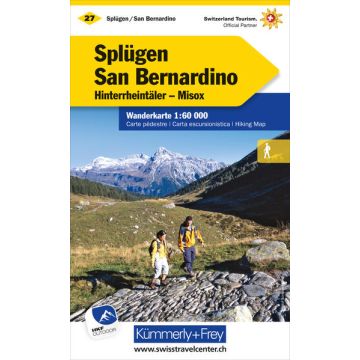 Carte pédestre 27 Splügen San Bernardino 1:60 000 / Kümmerly & Frey