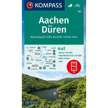 Wanderkarte Kompass 757 Aachen Düren 1:50 000