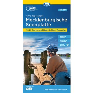Velokarte Mecklenburgische Seenplatte 1:75 000 / ADFC Regionalkarte 