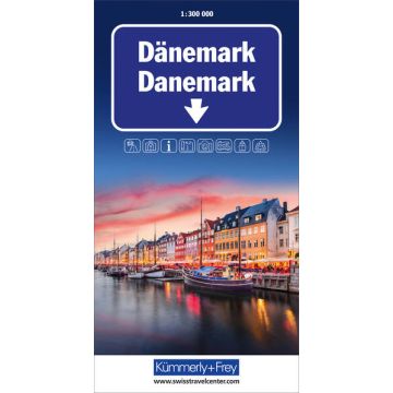 Carte routière Danemark 1:300 000 / Kümmerly & Frey