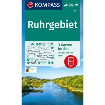 Wanderkarte Kompass 821 Ruhrgebiet (3 Karten im