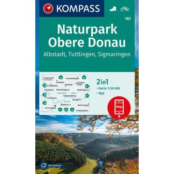 Wanderkarte Kompass 781 Naturpark Obere Donau