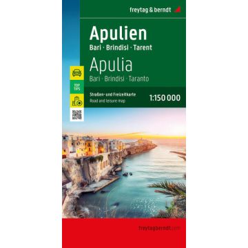 Carte routière Pouilles 1:150 000 / Freytag & Berndt
