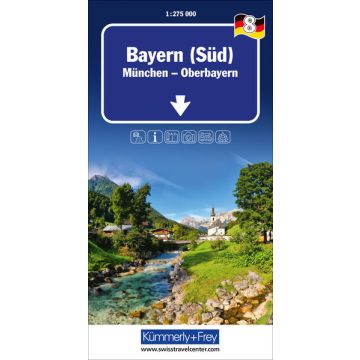 Strassenkarte Deutschland 08 Bayern Süd 1:275 000 / Kümmerly & Frey