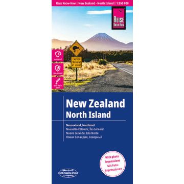 Carte routière Nouvelle-Zélande Île du Nord 1:550 000 / Reise Know-How