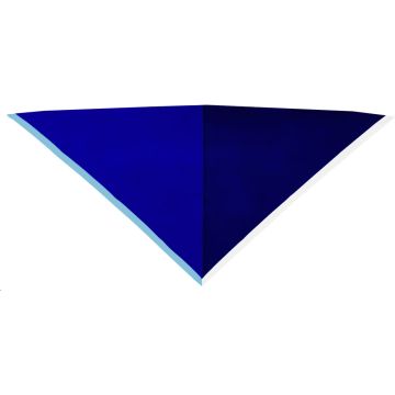 Halstuch blau/marine Rand hellblau/weiss 2cm
