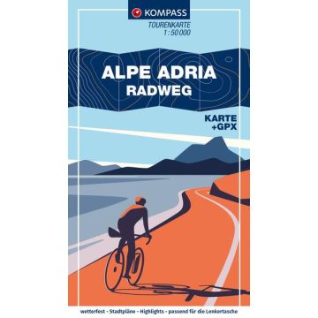 Fahrrad-Tourenkarte Alpe Adria Radweg / Kompass