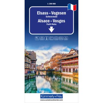Strassenkarte Elsass Vogesen 1:200 000 / Kümmerly & Frey