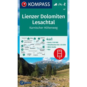 Wanderkarte Kompass 47 Lienzer Dolomiten Lesachtal
