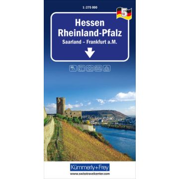 Carte routière Allemagne 05 Hessen Rheinland-Pfalz 1:275 000 / Kümmerly & Frey
