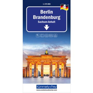 Carte routière Allemagne 04 Berlin Brandenburg 1:275 000 / Kümmerly & Frey