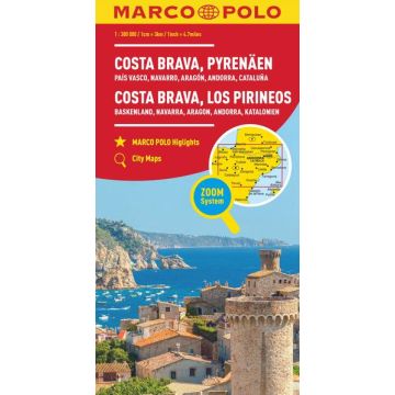 Strassenkarte Pyrenäen Costa Brava 1:300 000 / Marco Polo