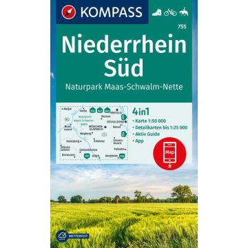 Wanderkarte Kompass 755 Niederrhein Süd 1:50 000