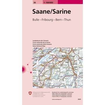 36 Saane Sarine 1:100 000 / Swisstopo