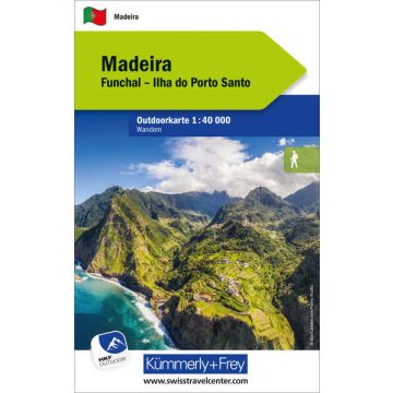 Carte de randonnée Madeira Funchal Porto Santo 1:40 000 / Kümmerly & Frey