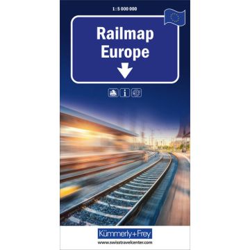 Carte des chemins de fer Railmap Europe 1:5 Mio / Kümmerly & Frey