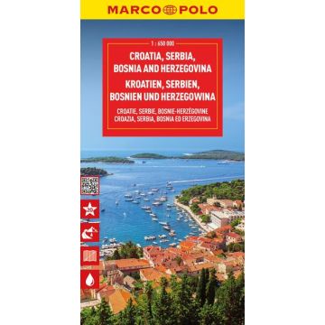 Carte routière Croatie Serbie Bosnie-Herzégovine 1:650 000 / Marco Polo