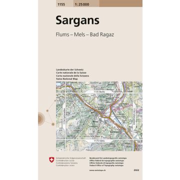 1155 Sargans 1:25 000 / Swisstopo
