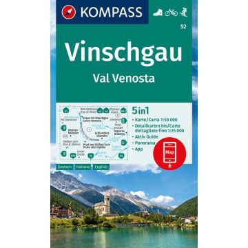 Wanderkarte Kompass 52 Vinschgau Val
