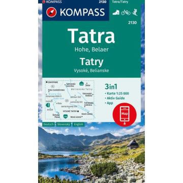Wanderkarte Kompass 2130 Tatra Hohe Belaer
