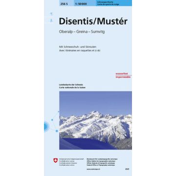 256 S Disentis / Muster Carte de randonnée à ski 1:50 000
