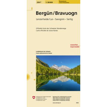258 T Bergün Bravuogn Carte d'excursions 1:50 000