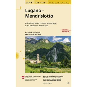 3328 T Lugano Mendrisiotto Carte d'excursions 1:33 333