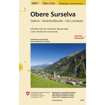 3326 T Obere Surselva Carte d'excursions 1:33 333