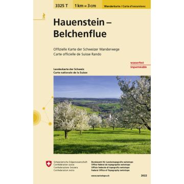 3325 T Hauenstein Belchenflue Carte d'excursions 1:33 333
