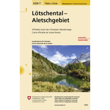 3324 T Lötschental Aletschgebiet Carte d'excursions 1:33 333