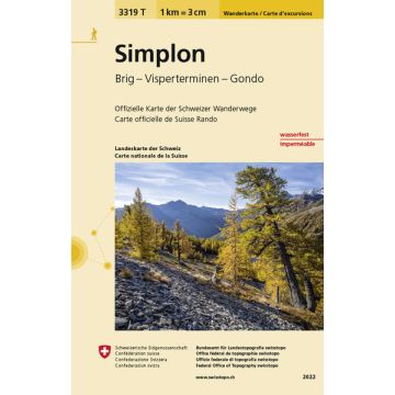 3319 T Simplon Carte d'excursions 1:33 333