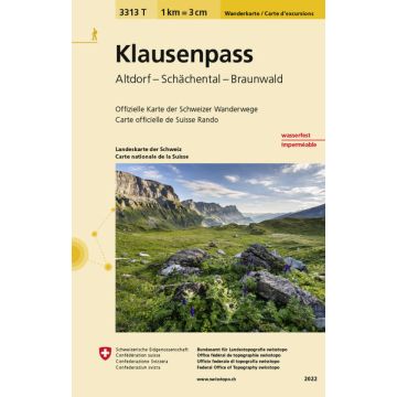 3313 T Klausenpass Carte d'excursions 1:33 333