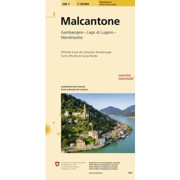 286 T Malcantone Carte d'excursions 1:50 000