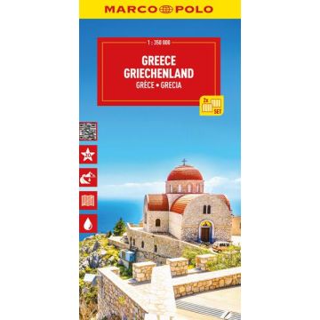 Carte routière Grèce 1:350 000 (set de 2 cartes) / Marco Polo