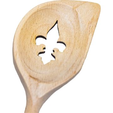 Holz-Kochlöffel mit Pfadililie, 30cm